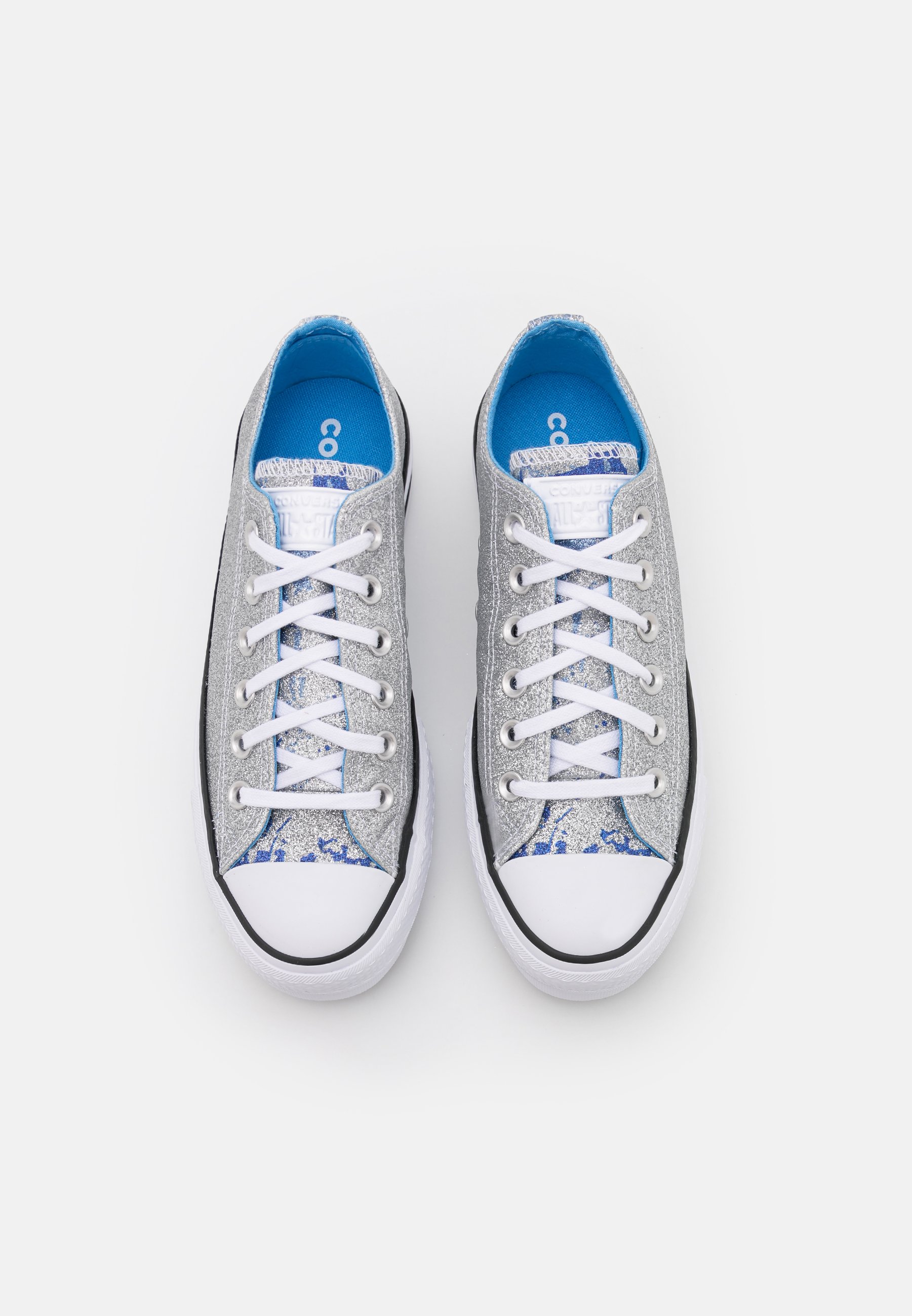 shiny blue converse