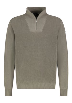 MIT HALBREISSVERSCHLUSS UND LOGO-DETAIL - Jumper - grün