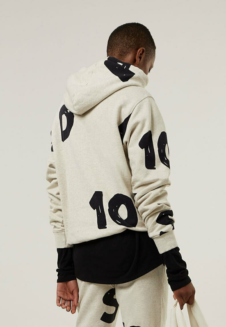 10DAYS Hoodie - soft white melee/crème - Zalando.nl