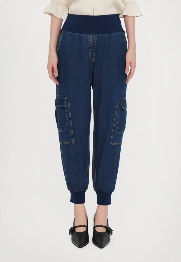 GILES PANT - Cargo trousers - marine