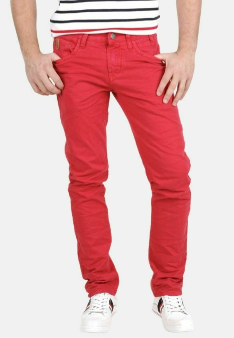 Koroshi JACKY - Tiesaus kirpimo džinsai - rojo red