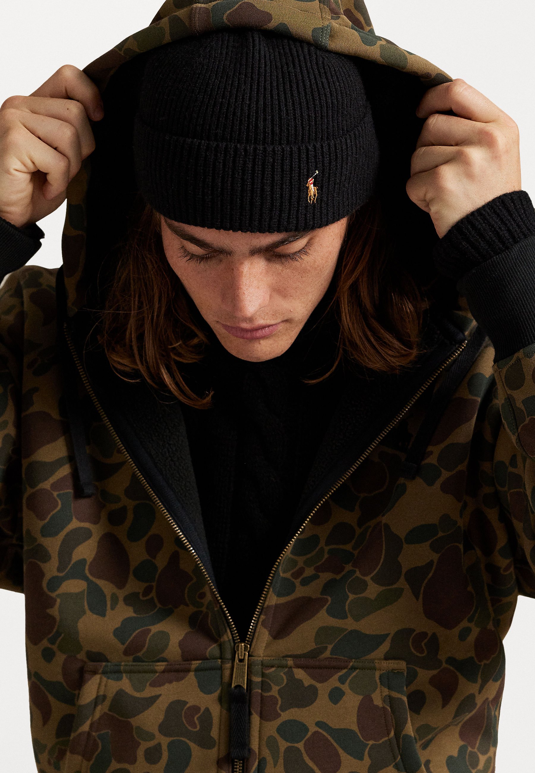 Polo Ralph Lauren CAMO DOUBLE-KNIT HOODIE - Zip-up sweatshirt