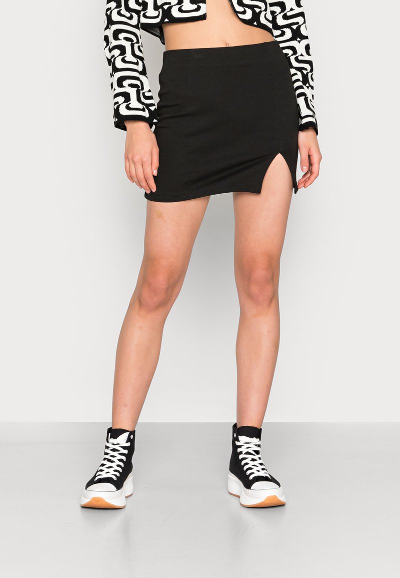 Damen Jeansröcke | Nly by Nelly PERFECT SLIT SKIRTMinirockblack/schwarz - XX80505 Damen Jeansröcke | Nly by Nelly PERFECT SLIT SKIRTMinirockblack/schwarz - XX80505