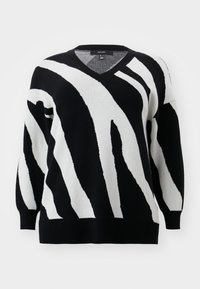Vero Moda Curve VMCNANCY VNECK LONG  - Jumper - black/birch