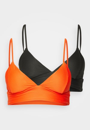 ONLY ONLBOBBY LIFE 2 PACK - Πάνω μέρος μπικίνι - cherry tomato/black