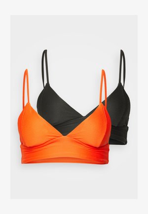 ONLY ONLBOBBY LIFE 2 PACK - Πάνω μέρος μπικίνι - cherry tomato/black