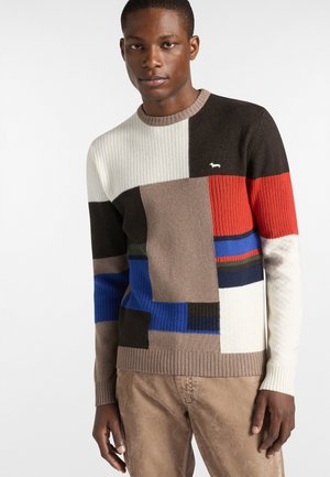 COLLO TONDO FANTASIA - Jumper - marrone screziato