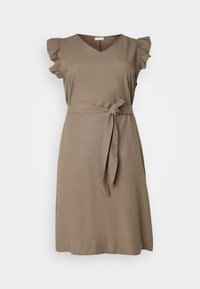 ONLY Carmakoma CARJUPITER LIFE FRILL DRESS  - Denní šaty - walnut