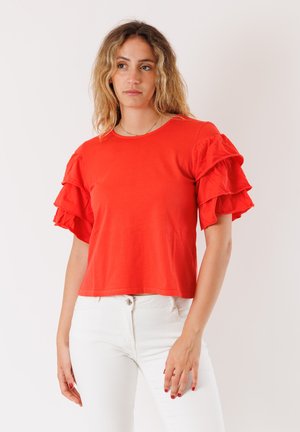 T-shirt con stampa - rosso