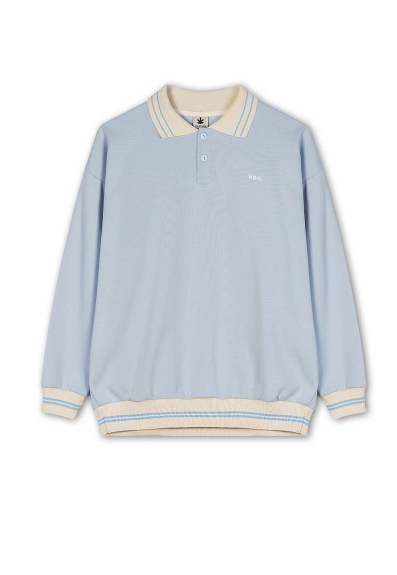 Kaotiko LUCAS BUTTONS UNISEX - Top s dlouhým rukávem - baby blue/světle ...