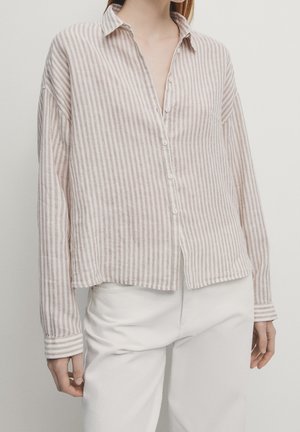 Overhemdblouse - beige