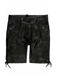 TRACHTENHOSE KURZ - Kožené kalhoty - black