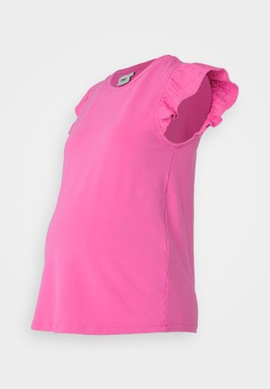ONLY MATERNITY, OLMTHYRA LIFE CAPSLEEVE MIX - Felső - strawberry moon