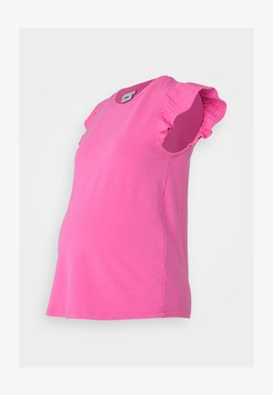 ONLY MATERNITY, OLMTHYRA LIFE CAPSLEEVE MIX - Felső - strawberry moon