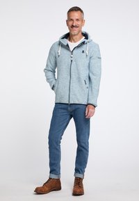 Schmuddelwedda PHILON - Sweater met rits - hellblau melange