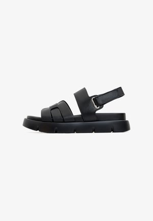 Cesare Gaspari, Sandalen met plateauzool - black