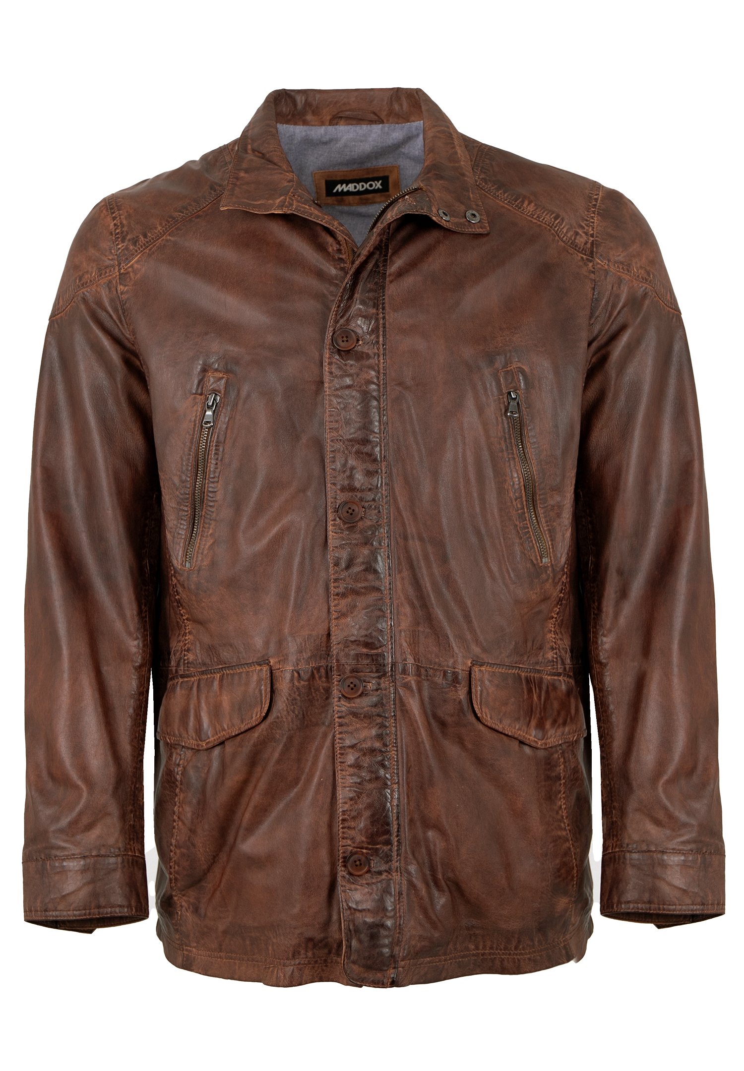 Mark Maddox Leather jacket - braun/brown - Zalando