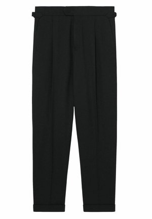 Reiss REGULAR FIT - COMPLEX HERRINGBONE - Pantaloni - navy