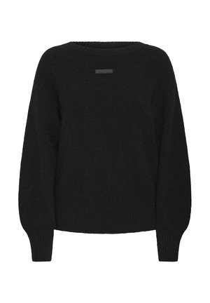 STACY HOLE PULLOVER - Strickpullover - black
