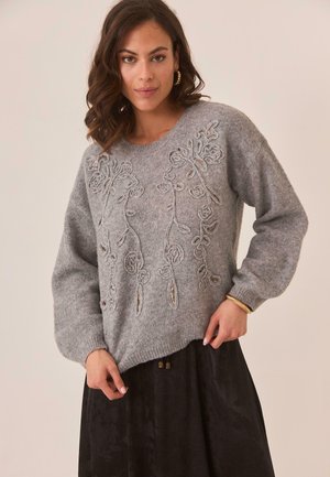 FILIGRANAS BORDADAS - Jersey de punto - gris