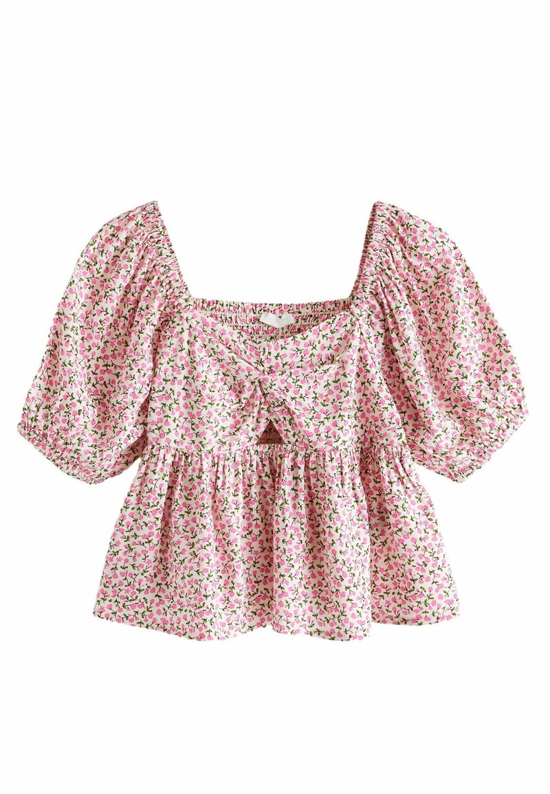 Next - CUT-OUT DETAIL REGULAR FIT - Blusa - pink ditsy, Ampliar