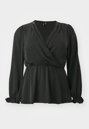 Vero Moda Curve VMCMARY SMOCK - Blouse - black