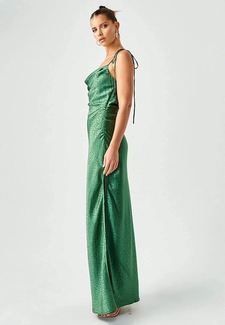 BWLDR X KRISTINA - Maxi dress - emerald leopard print/green - Zalando.ie