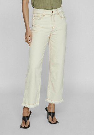 HIGH WAIST CROPPED - Vaqueros a campana - eggnog