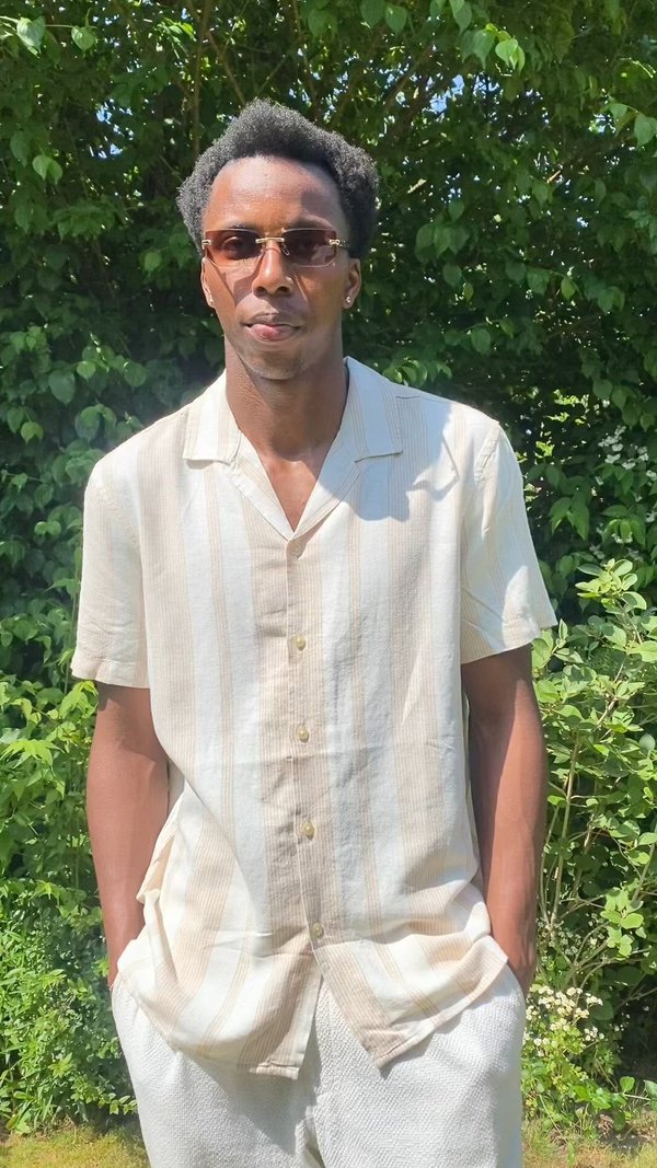 LINEN BLEND SHIRT - Shirt - irish cream4