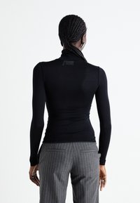 Weekday SHEER LONG SLEEVE TURTLENECK - Långärmad tröja - black