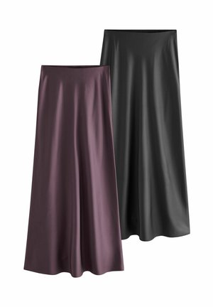 REGULAR FIT - 2 PACK MIDI - A-linjekjol - berry red black