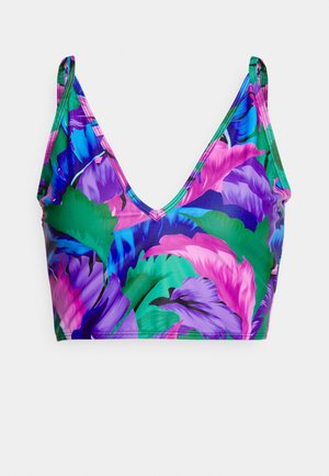 We Are We Wear TONI LONG LINE - Haut de bikini - purple palm