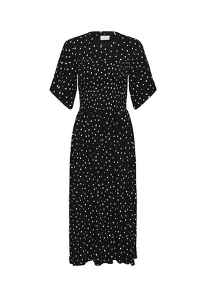 Kaffe, KABELLA SMOCK DRESS - Vestido ligero - black deep chalk dot