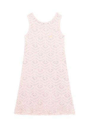 FIT AND FLARE - Stickad klänning - rose