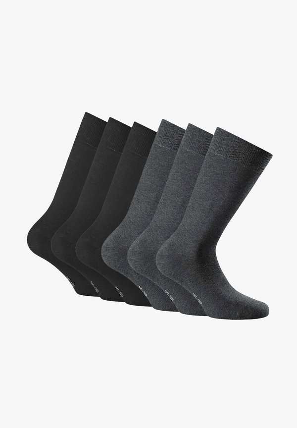 UNISEX 6ER PACK KURZ EINFARBIG - Socks - schwarz anthrazit