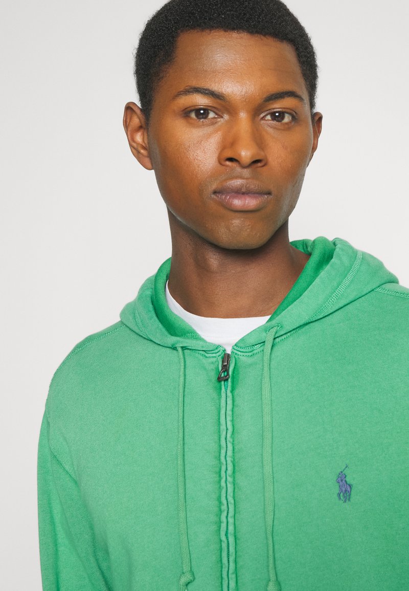 Polo Ralph Lauren SPA TERRY FULL-ZIP HOODIE - Zip-up sweatshirt - optic  green/green - Zalando.de