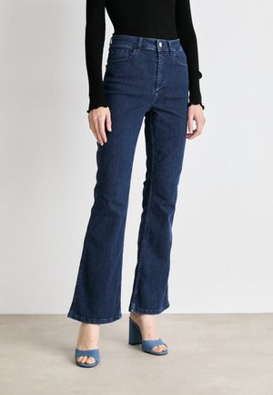 Bootcut-farkut - dark blue washed