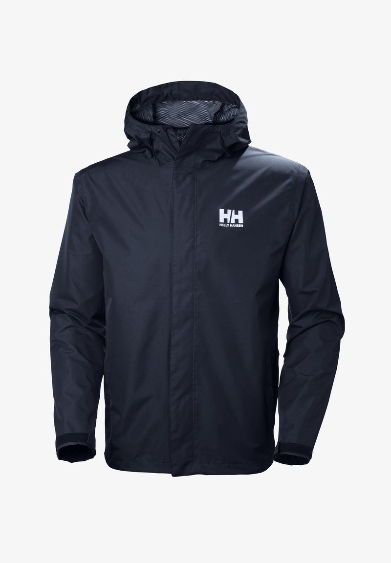 Námořnická voděodolná bunda má kapuci, zipový přední díl a elastické manžety. Logo je umístěno na horní levé straně.