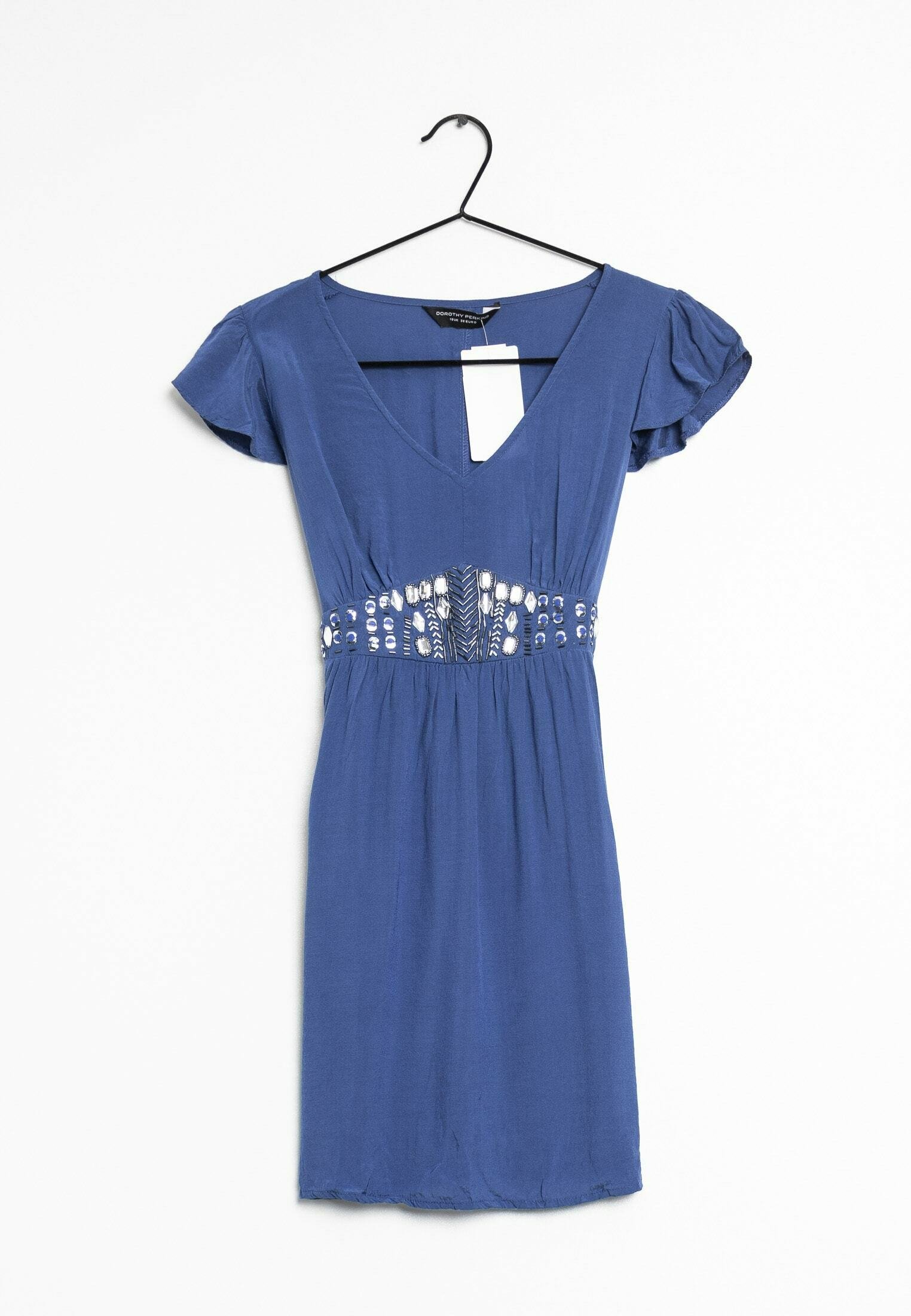 Robe Dorothy Perkins Bleue - Coupe évasée Et Ajustée (Fit & Flare) - Taille 12 - Longueur Genoux - Occasion Très Bon état