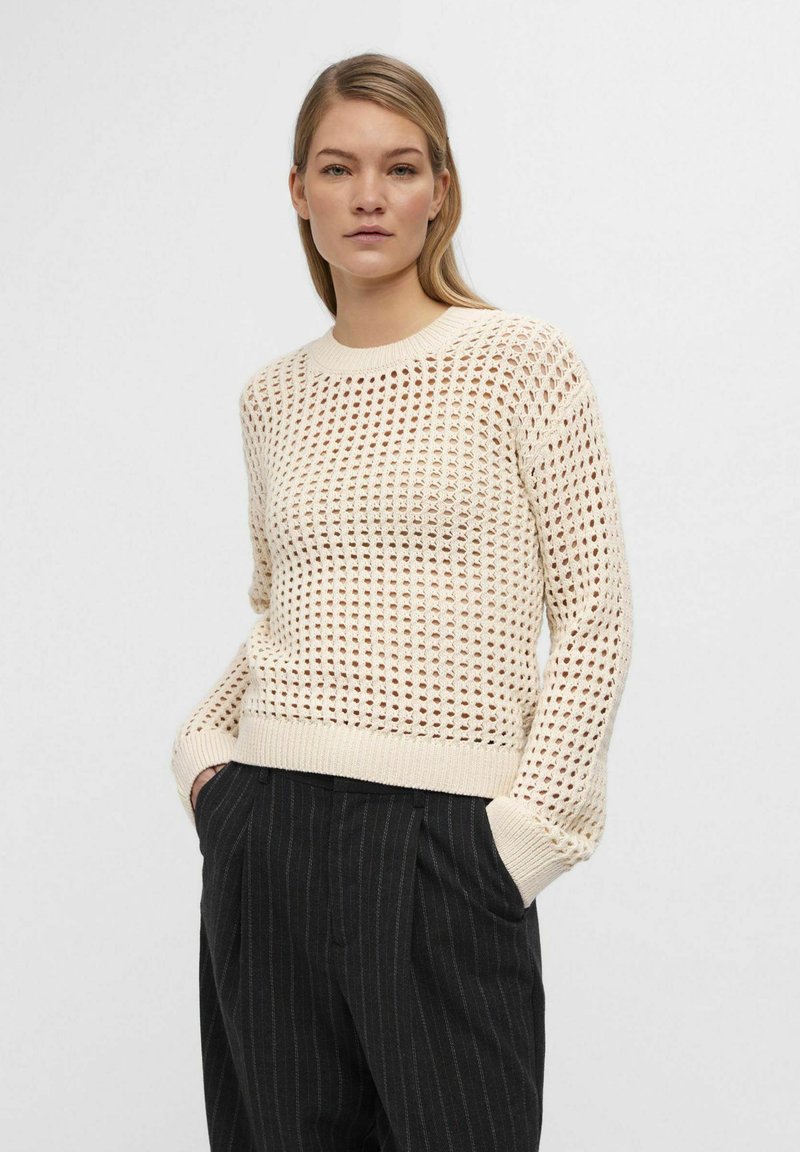 40 Sandshell Object OBJCHARLIE NOOS - Strickpullover - sandshell/sand - Zalando