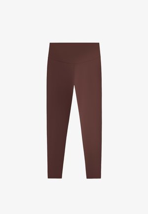 OYSHO, COMFORTLUX ANKLE-LENGTH LEGGINGS 31320226 - Leggings - mottled brown