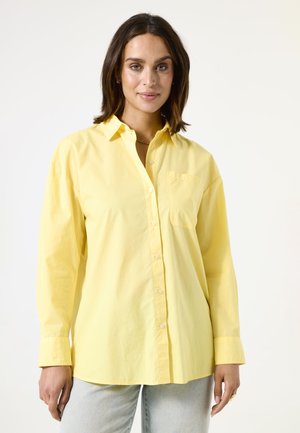 Overhemdblouse - fresh yellow