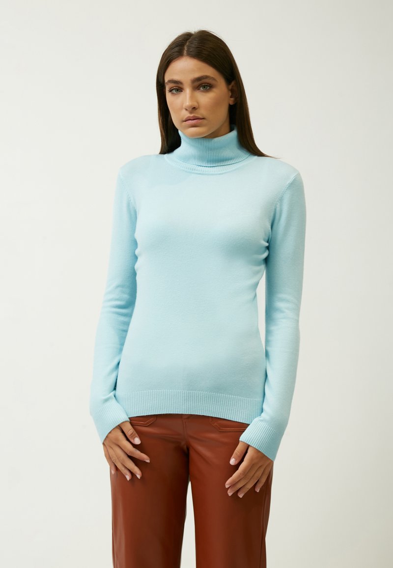 INFLUENCER HIGH-NECK BASIC - Jersey de punto - sky