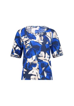 Betty Barclay, BETTY BARCLAY MIT SEITENSCHLITZEN PRINTSHIRT - T-shirt imprimé - blau beige