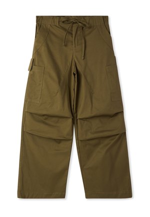 CON COULISSE - Pantaloni cargo - verde militare