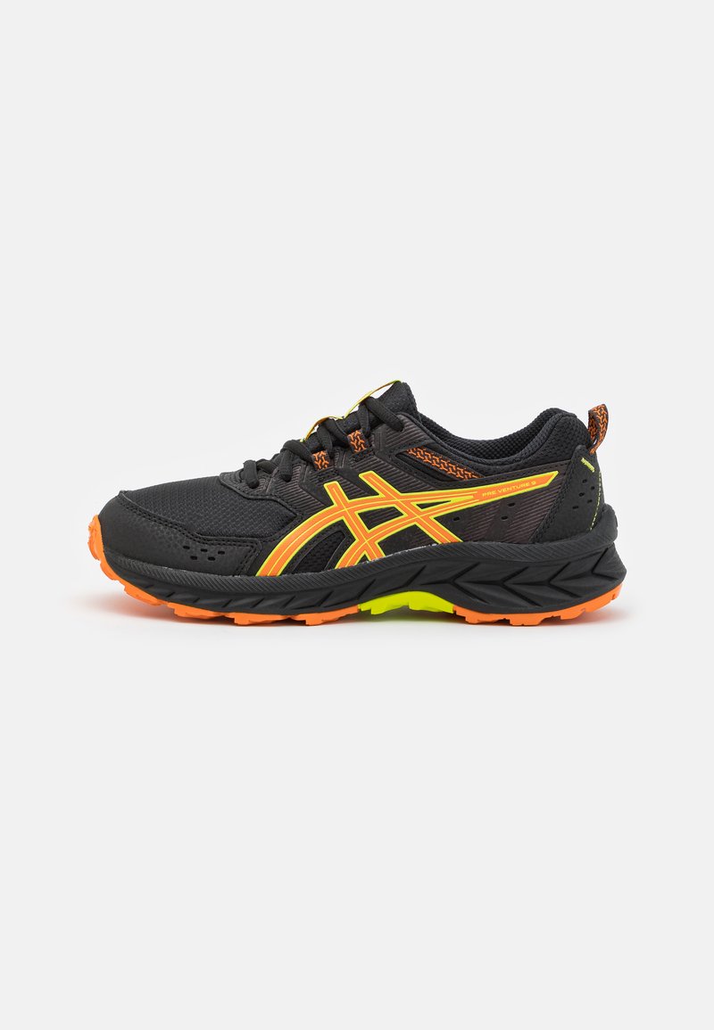 ASICS PRE VENTURE 9 UNISEX - Løpesko for mark - black/bright orange