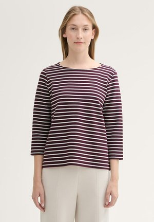 Hosszú ujjú felső - berry white stripe