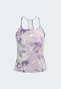 adidas Performance TRAIN ESSENTIALS ALL OVER PRINT FLOWER TANK - Débardeur - putty mauve/preloved fig