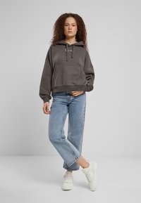 Karl Kani SMALL SIGNATURE ESSENTIAL OS  - Felpa con cappuccio - anthracite