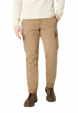 IN MODERNEM SCHNITT MIT REISSVERSCHLUSSTASCHEN - Cargohose - beige